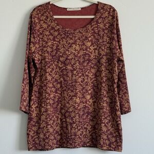 Peruvian Connection Pima Cotton Top XL Garden Comfort Boho Cabin Earthy